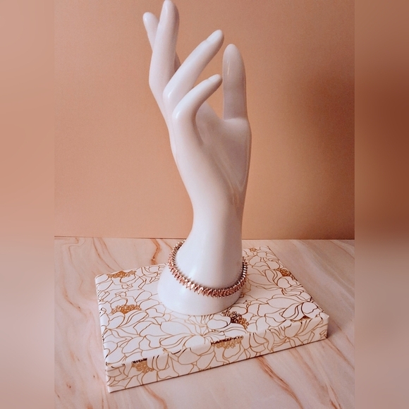 Pretty Bird 18K White Gold Plated Pink Crystal Bracelet - Picture 13 of 16